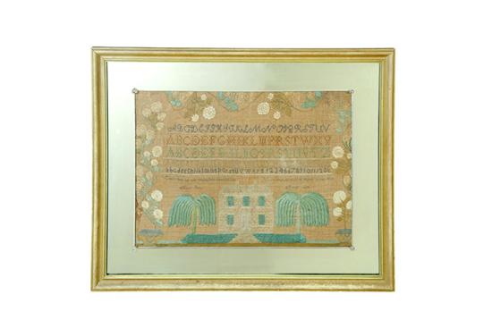 Appraisal: NEW JERSEY SAMPLER Mary Gano Hunterdon or Somerset County silk