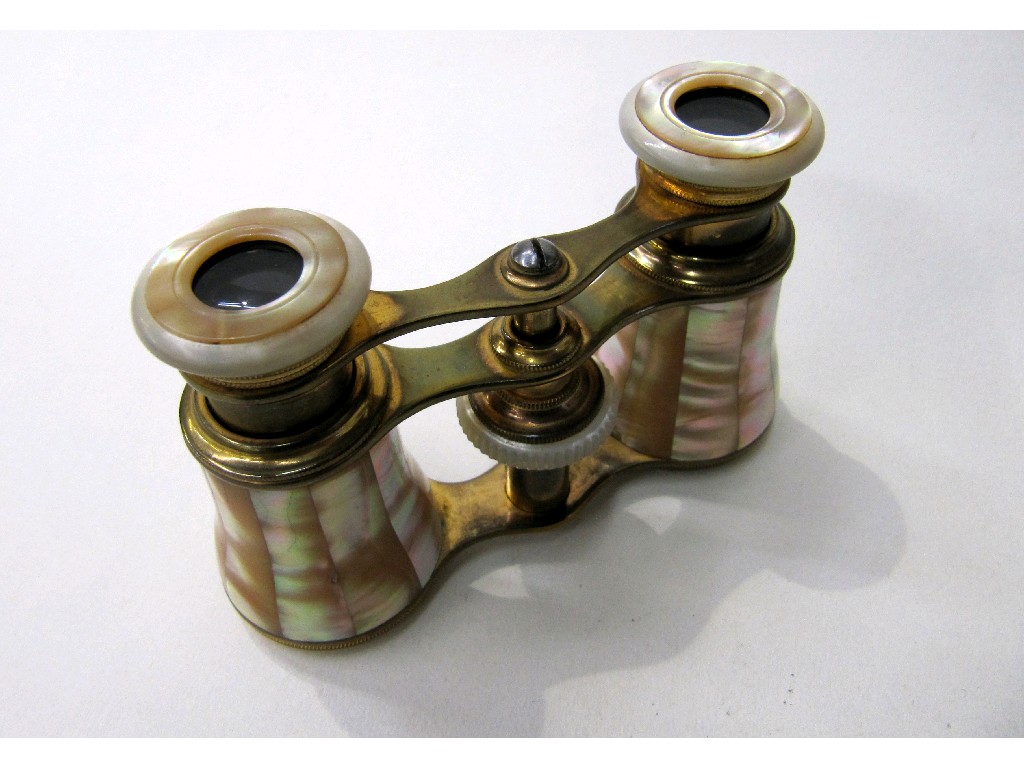 Appraisal: Pair of mother of pearl mounted opera glasses