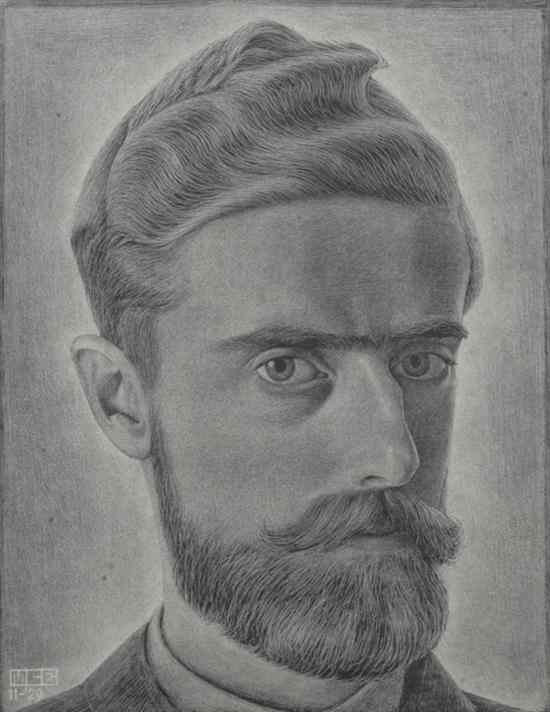 Appraisal: M C ESCHER Dutch - SELF PORTRAIT NOVEMBER signed and