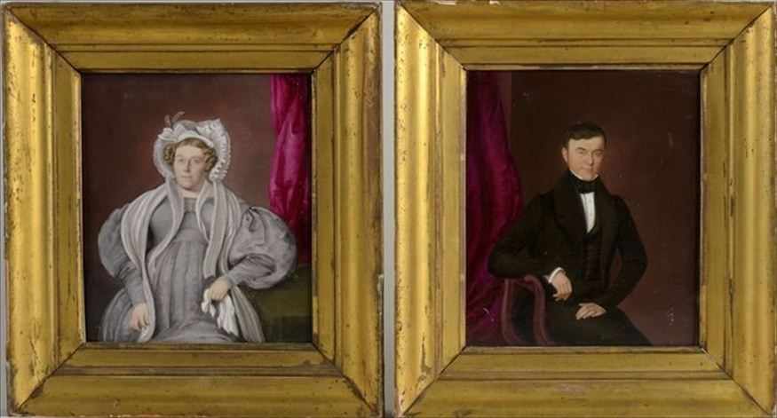 Appraisal: PAIR OF ENGLISH PORCELAIN PORTRAIT PLAQUES PAINTED IN THE MANNER