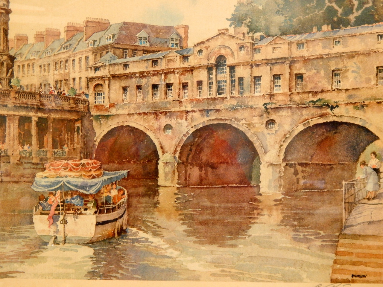 Appraisal: E Sturgeon Bath Abbey Pulteney Bridge a pair of prints