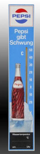 Appraisal: Pepsi Cola Tin Foreign Thermometer Description Circa s to s