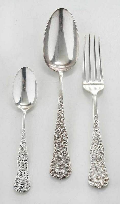 Appraisal: Dominick Haff Rococo Sterling Flatware Pieces American late th century