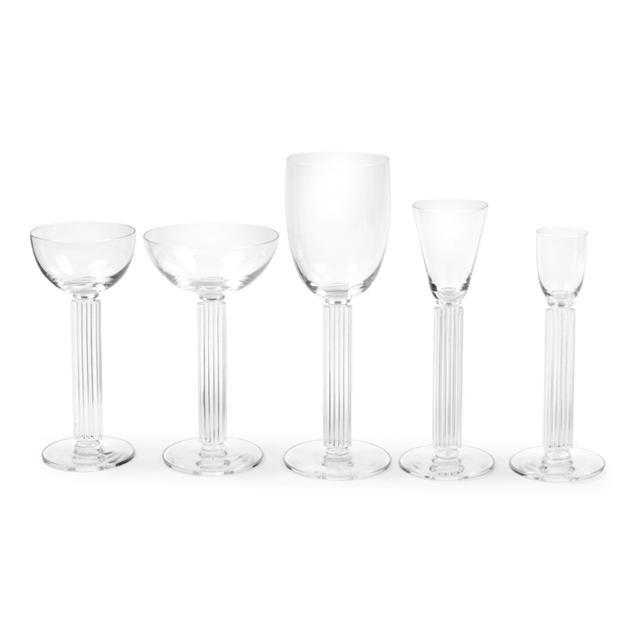 Appraisal: Walter Dorwin Teague and Edwin Fuerst Embassy stemware by Libbey