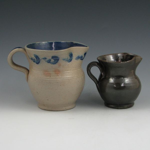 Appraisal: Lot of two Jugtown Ware pitcher including a salt-glazed example