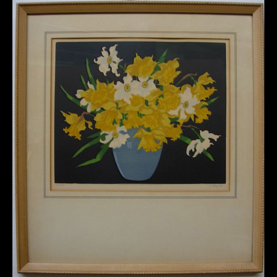 Appraisal: DAFFODILS THOMAS TODD BLAYLOCK - BRITISH SILKSCREEN Height - cm