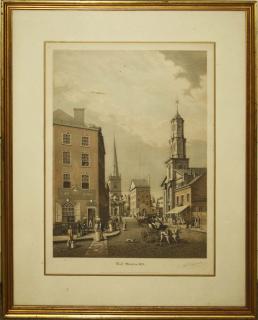 Appraisal: Ackerman And Son Engraving Wall St In R Varin pinxt