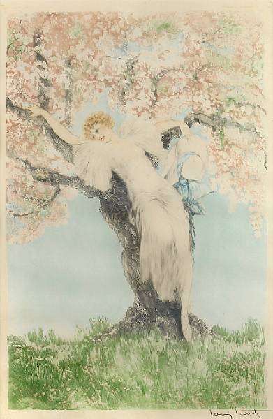 Appraisal: Louis Icart French - Spring Blossoms H C amp I