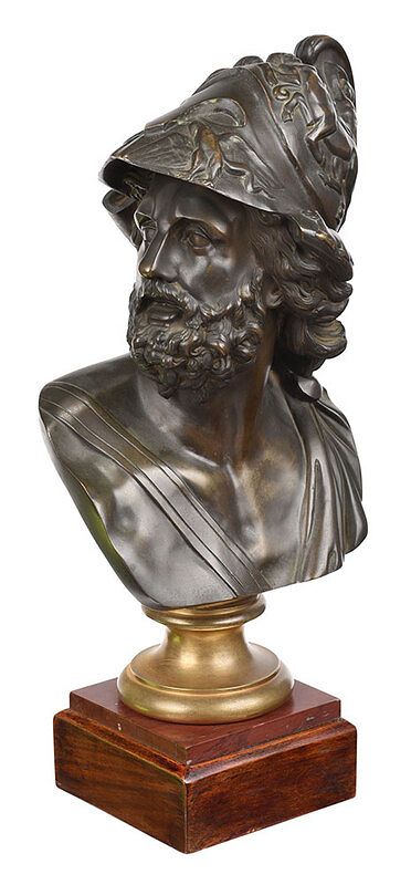 Appraisal: Continental Bronze Bust of Menelaus th century th century after