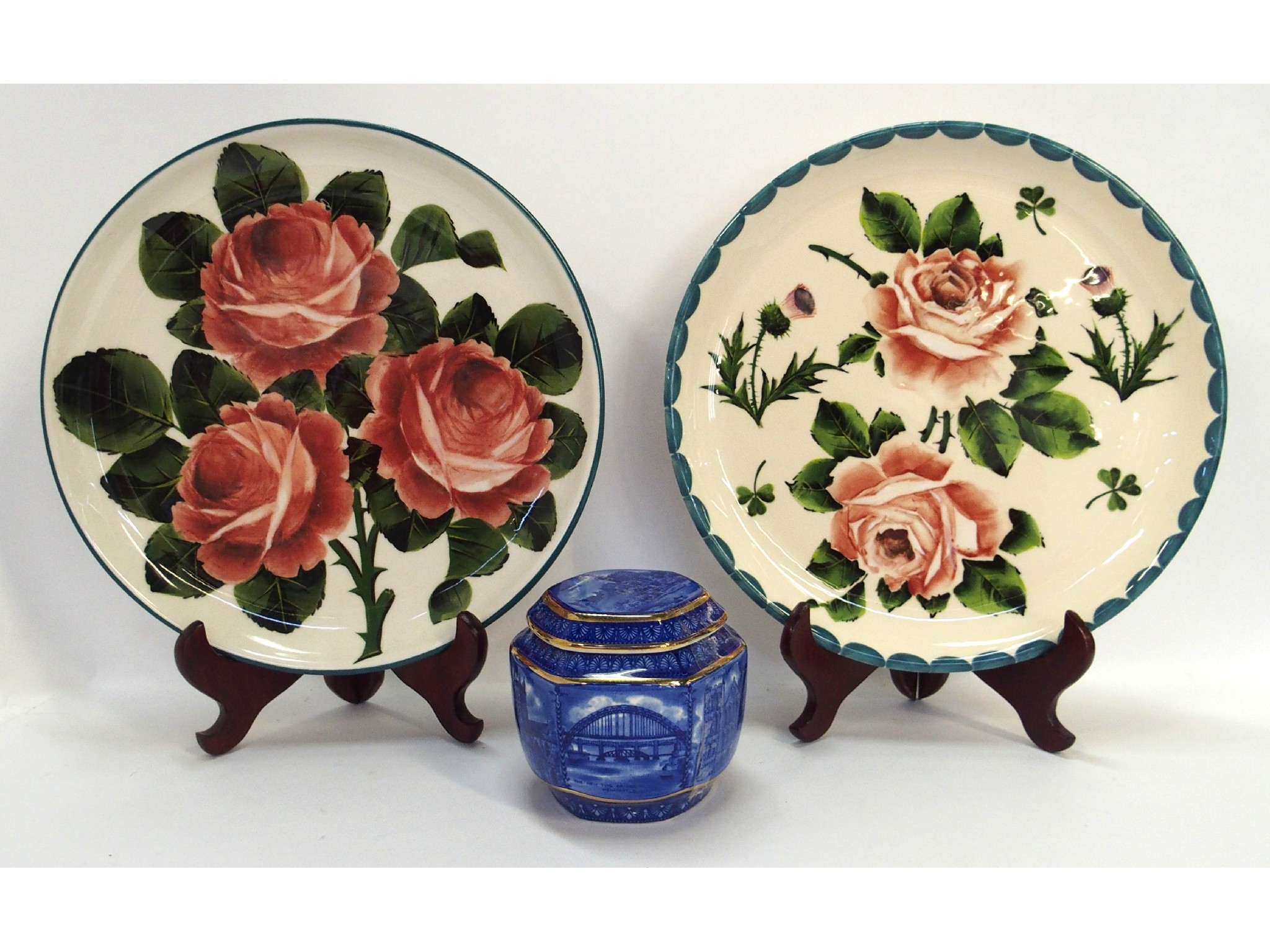 Appraisal: Two Griselda Hill plates decorated with cabbage roses and a