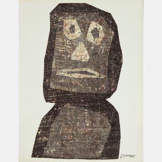 Appraisal: Jean Dubuffet - Personnage Lithograph Signed lower right in print