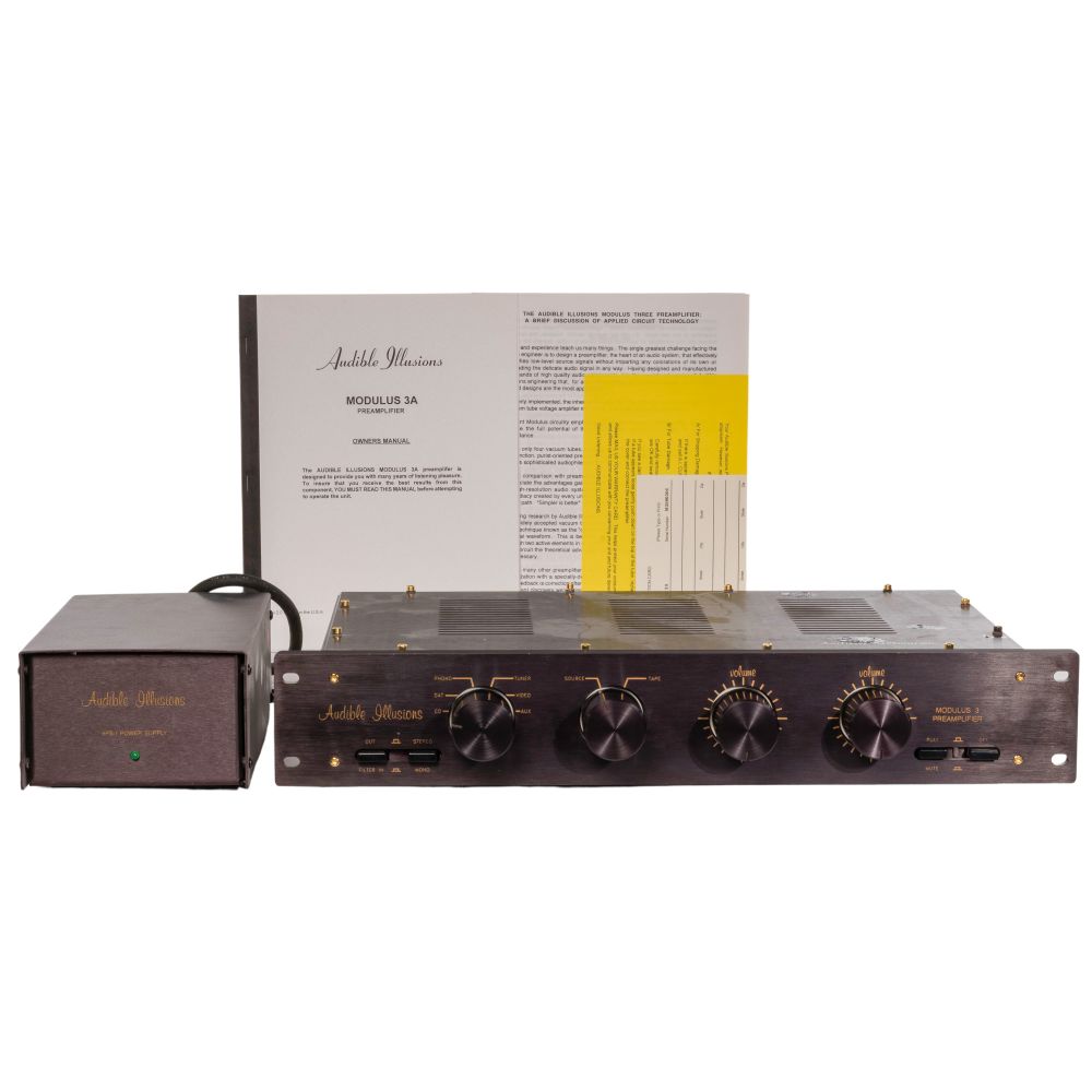 Appraisal: AUDIBLE ILLUSIONS MODULUS PREAMPLIFIERTube preamplifier having serial M separate PS-