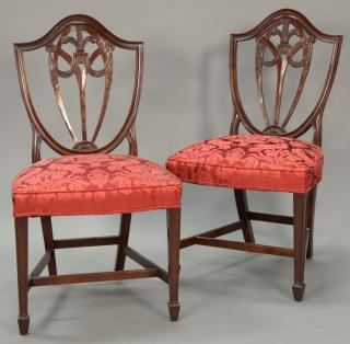 Appraisal: Fineberg set of six Federal style mahogany dining chairs with