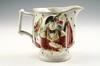 Appraisal: PITCHER - Soft paste cream pitcher embossed and painted with