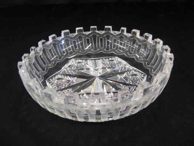 Appraisal: Alhambra Cut Glass Dish brilliant period '' diameter by Meriden