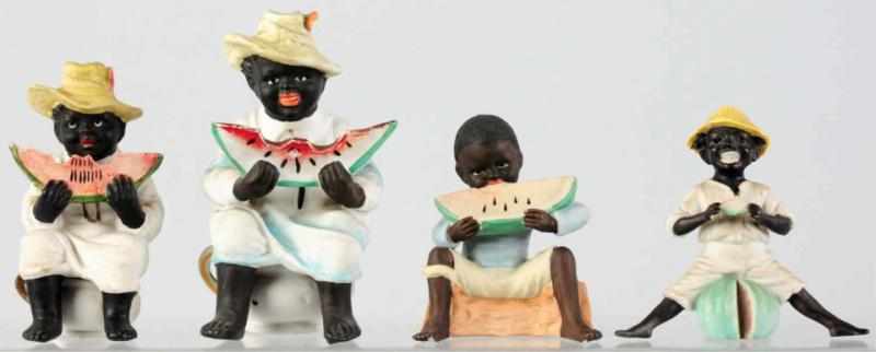 Appraisal: Lot of Bisque Black Americana Children Figures Condition Excellent Size