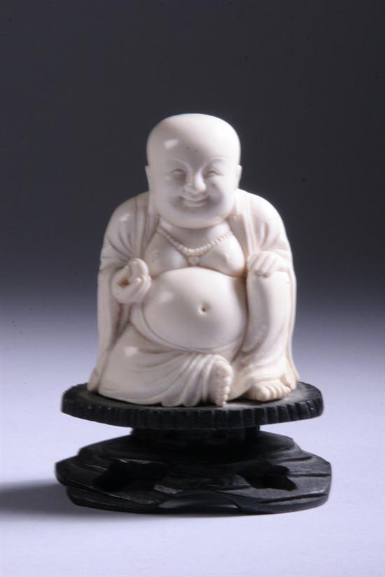 Appraisal: CHINESE IVORY FIGURE OF LOHAN - in high