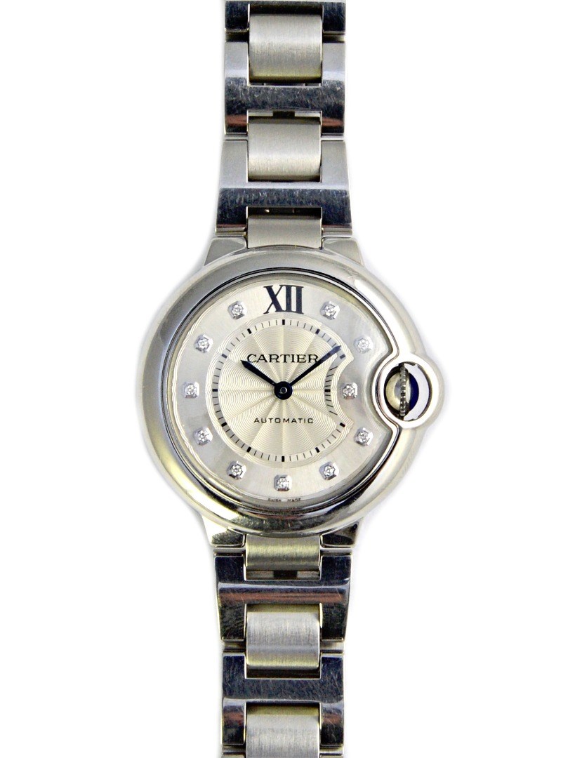 Appraisal: A lady's stainless steel and diamond set Cartier Ballon Bleu