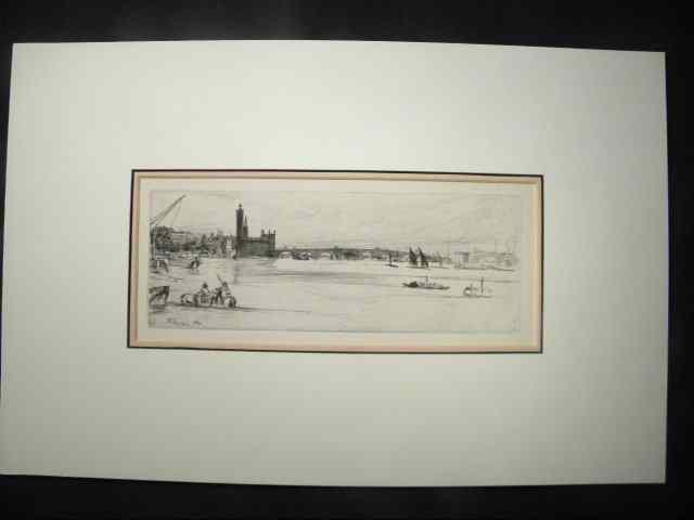 Appraisal: James Abbott McNeill Whistler American - etching and drypoint titled