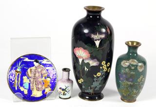 Appraisal: Japanese Cloisonne Vases Plate lot of Japanese cloisonne vases the