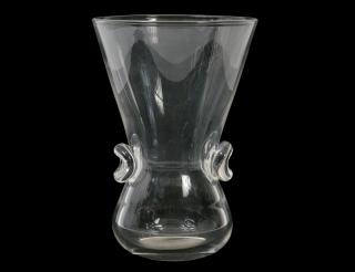 Appraisal: STEUBEN CRYSTAL SIGNET VASE American Signed Designed by Donald Pollard