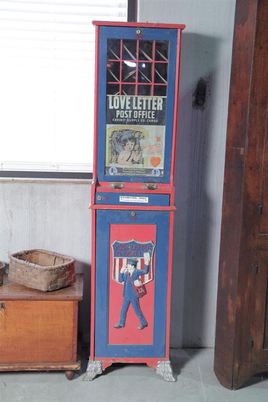 Appraisal: COIN OPERATED ARCADE MACHINE ''Love Letter Post Office'' Penny slots