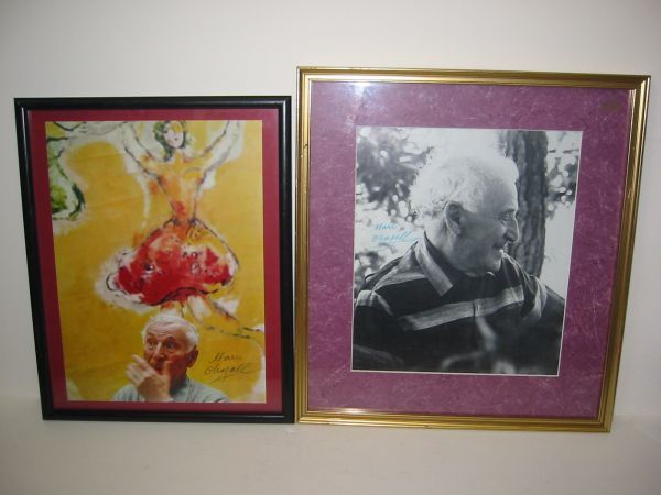 Appraisal: CHAGALL MARC Two reproduced portrait Photographs each Signed in the