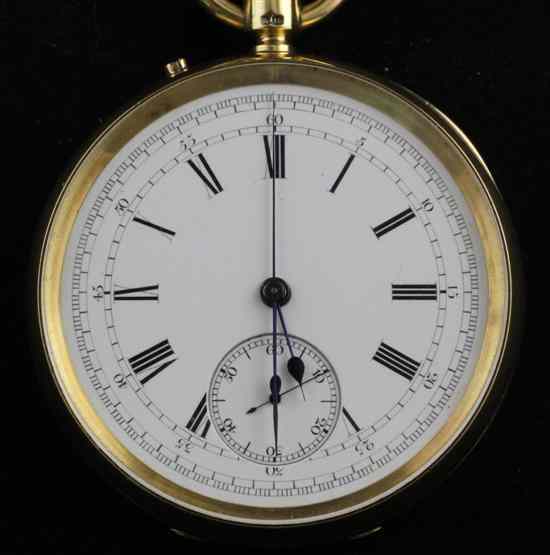 Appraisal: A Victorian ct gold keyless lever chronograph pocket watch by