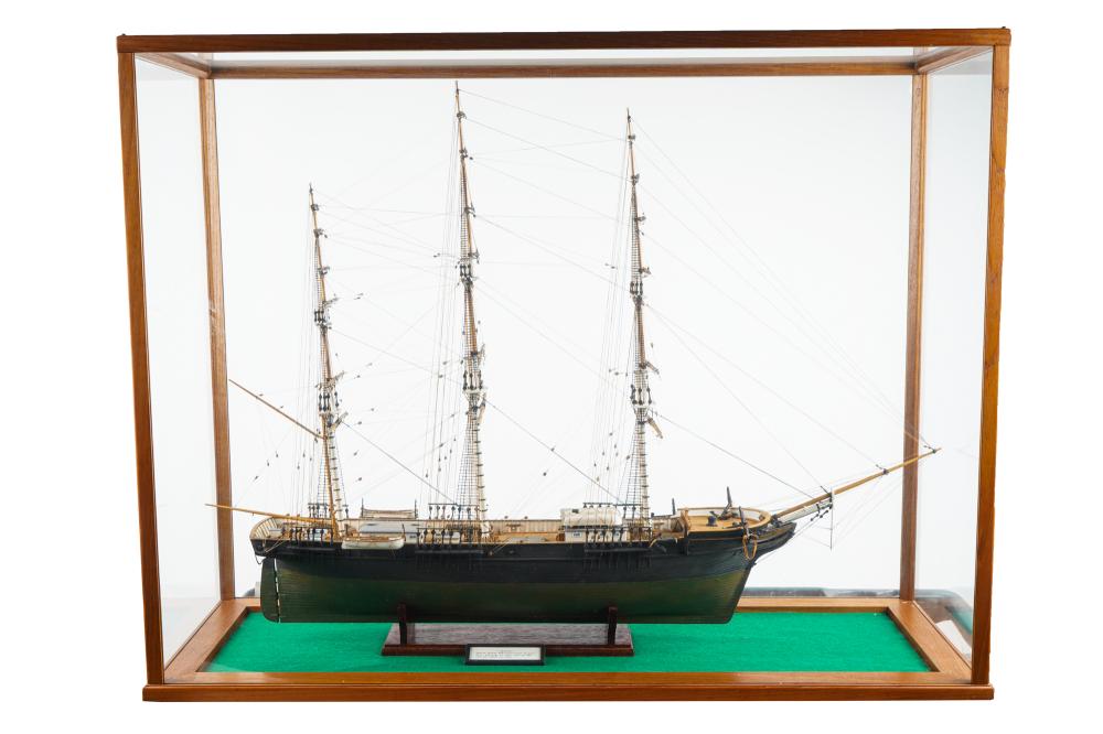 Appraisal: CLIPPERSHIP MODELtitled 'Rainbow' in a glass display case the ship