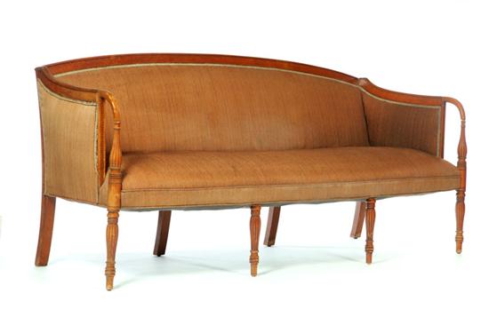 Appraisal: SHERATON-STYLE SOFA American likely Centennial era cherry Good detail with