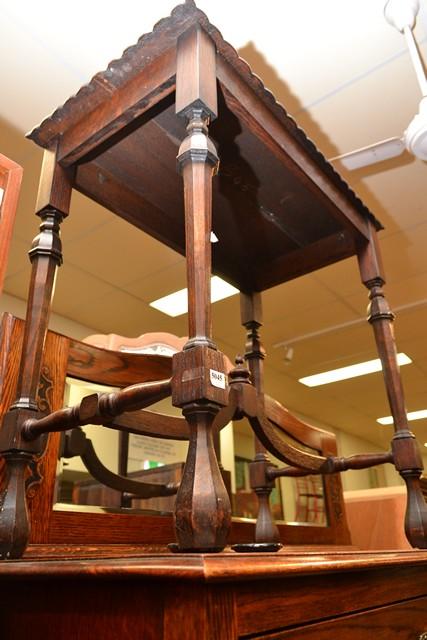 Appraisal: A SMALL JACOBEAN STYLE SIDE TABLE A SMALL JACOBEAN STYLE