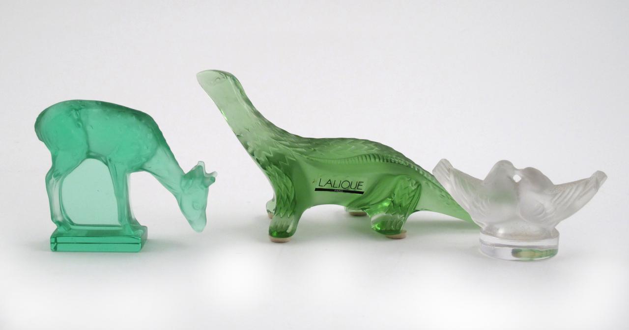 Appraisal: A modern Lalique glass figure of a dinosaur