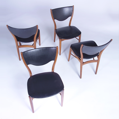 Appraisal: FINN JUHL BOVIRKE Set of four dining side chairs on