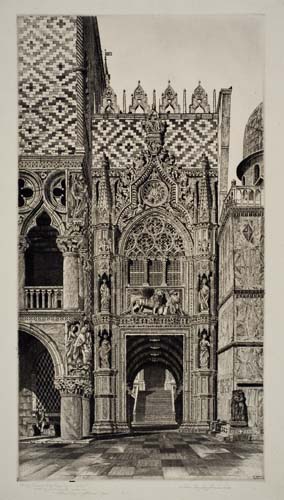 Appraisal: JOHN TAYLOR ARMS The Enchanted Doorway Etching x mm x