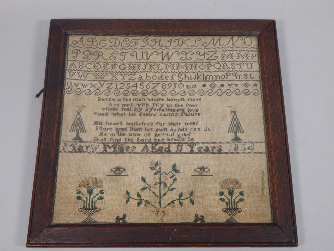 Appraisal: An early to mid thC needlework sampler by Mary Miller