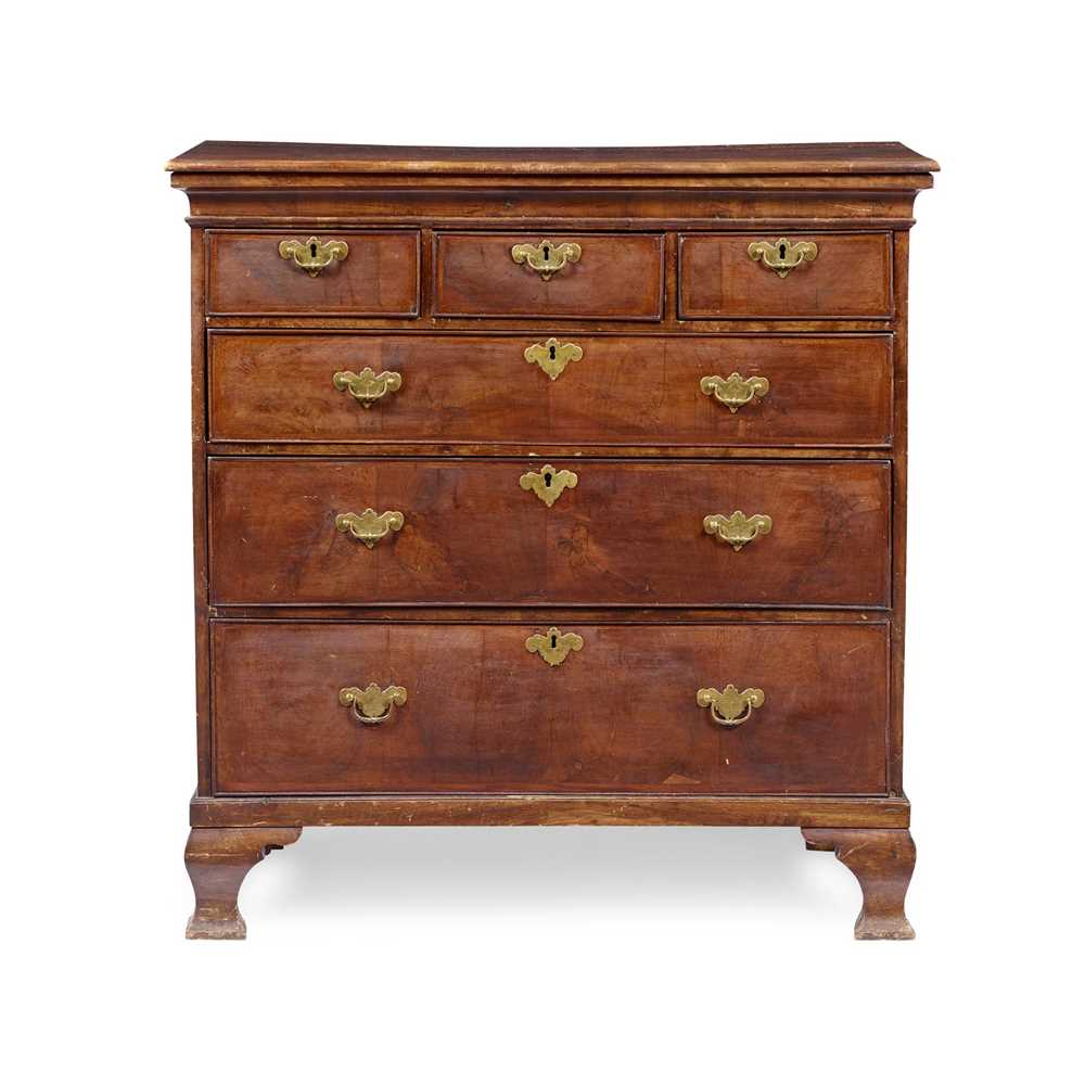 Appraisal: GEORGE I WALNUT CHEST OF DRAWERS EARLY TH CENTURY AND