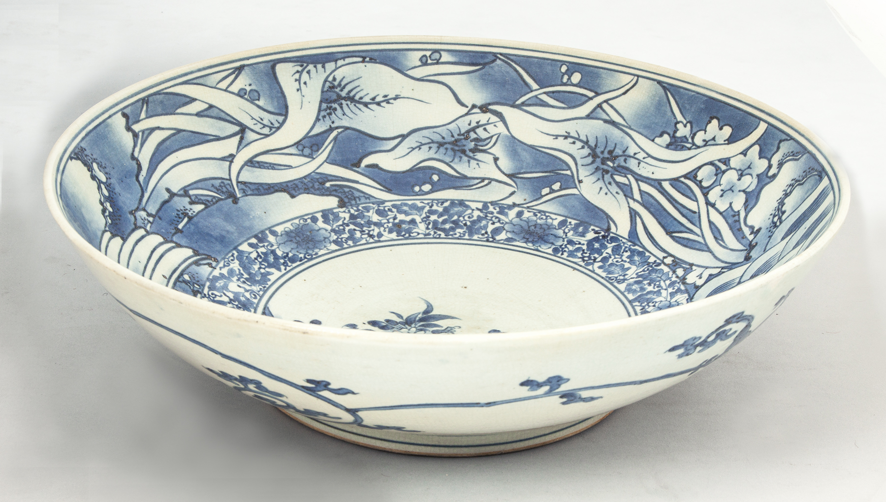 Appraisal: Early Japanese Blue White Porcelain Bowl