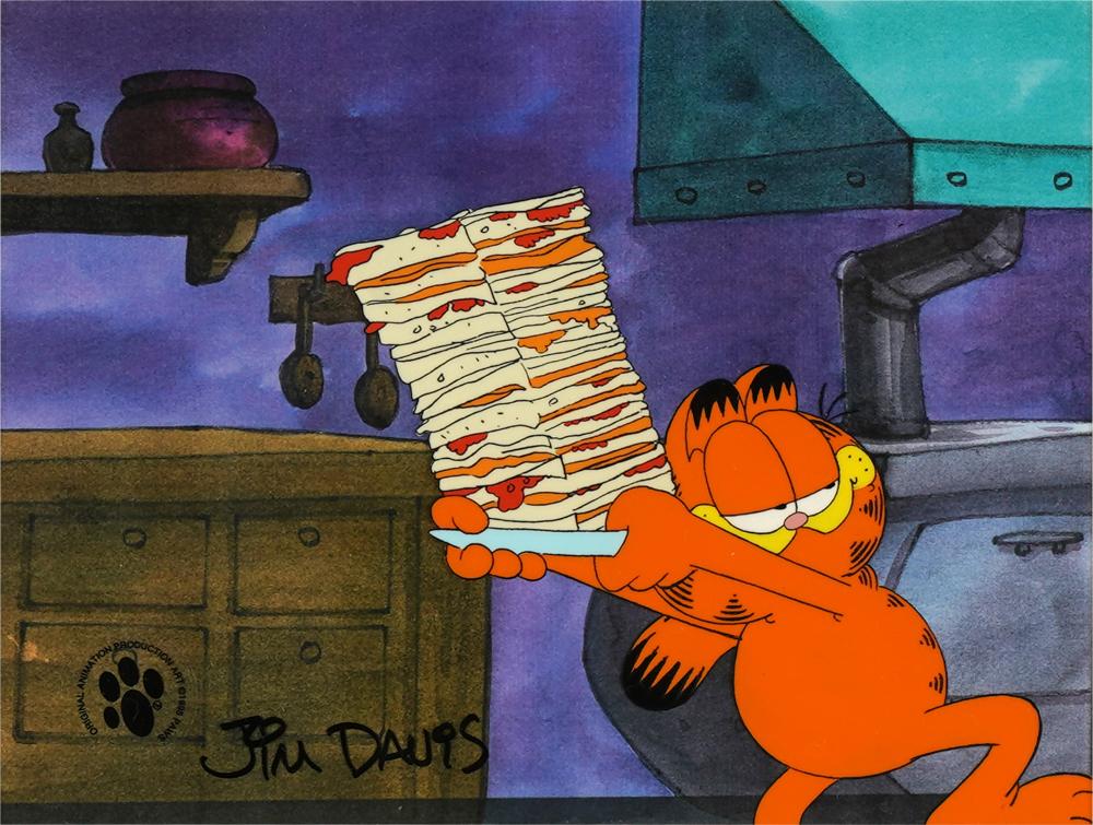 Appraisal: JIM DAVIS GARFIELD ANIMATION CELsigned and inscribed in ink to