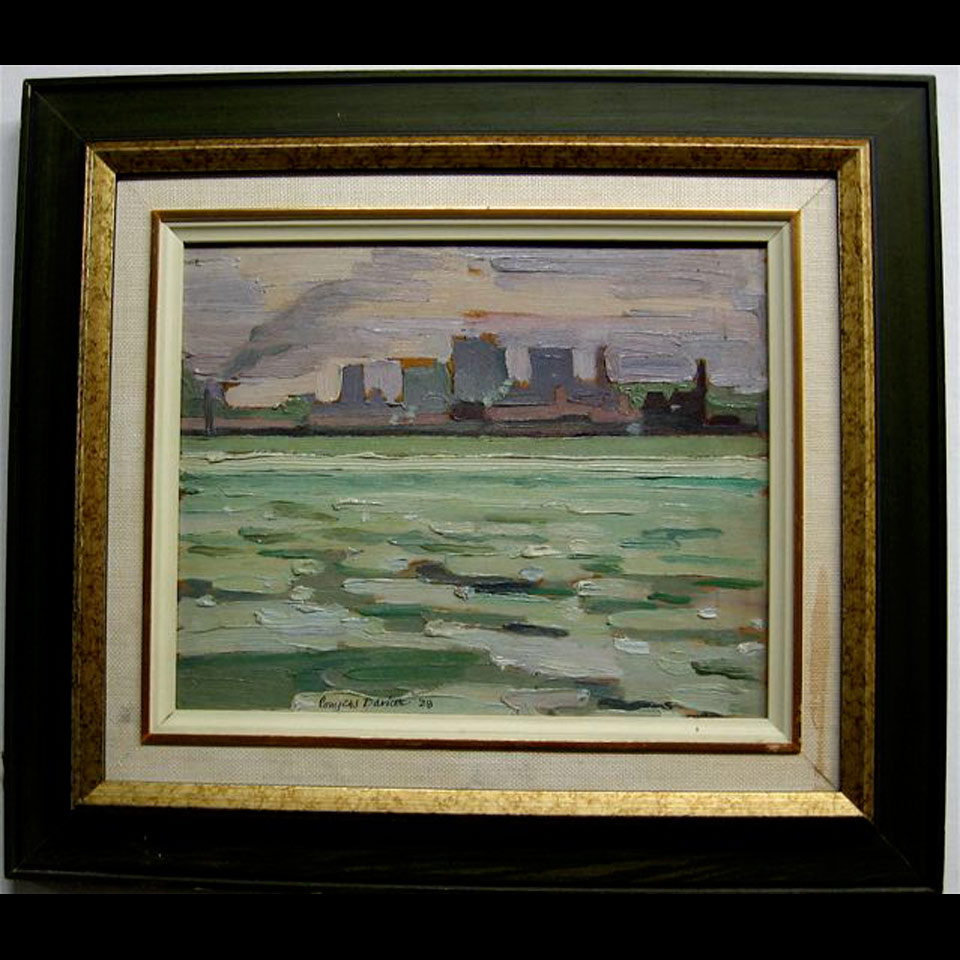 Appraisal: ERNEST CONYERS BARKER - CANADIAN TORONTO SKYLINE CITY FROM CHERRY