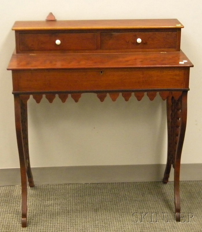 Appraisal: Victorian Birch Sewing Table ht wd dp in Good condition