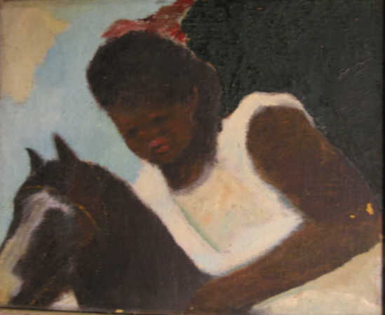 Appraisal: WILLIAM FREINIK GERMAN AMERICAN - Girl on horse oil on