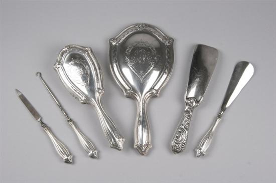 Appraisal: FIVE-PIECE AMERICAN STERLING SILVER DRESSER SET Wm B Kerr Co