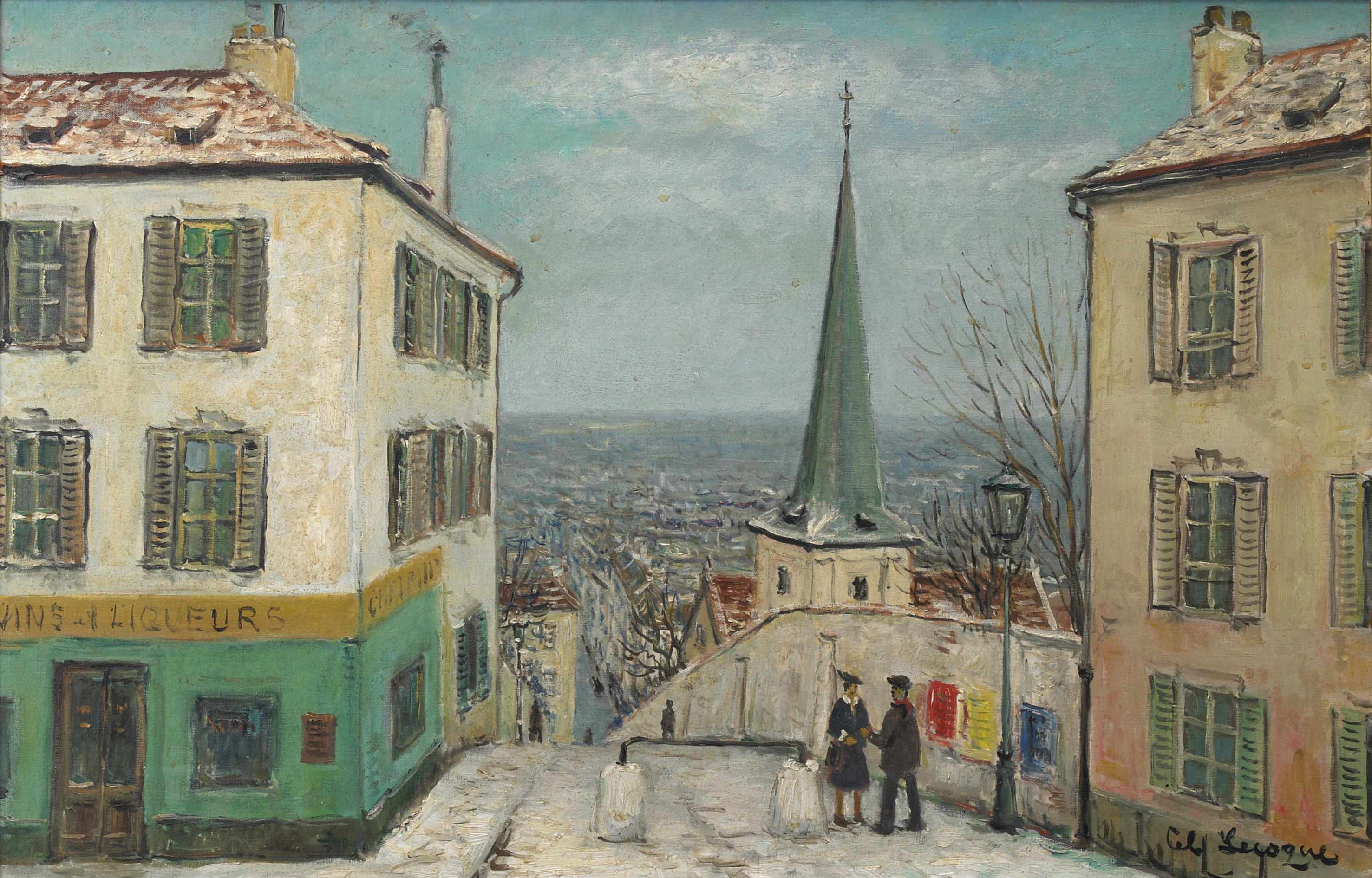 Appraisal: Alois Lecoque Czechoslovakian - View of Montmartre signed 'Alois Lecoque'