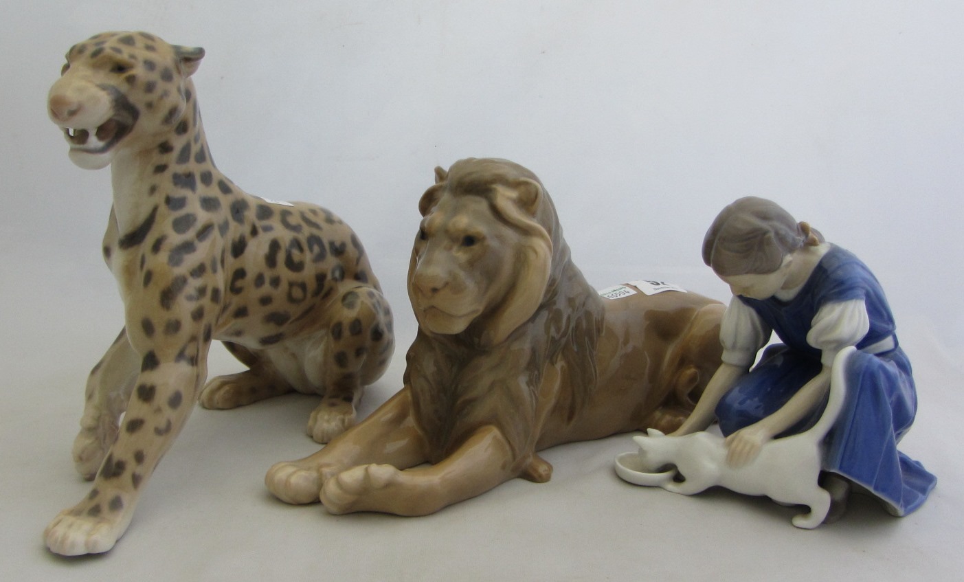 Appraisal: A Bing Grondahl porcelain Lion No a Bing Grondahl Leopard