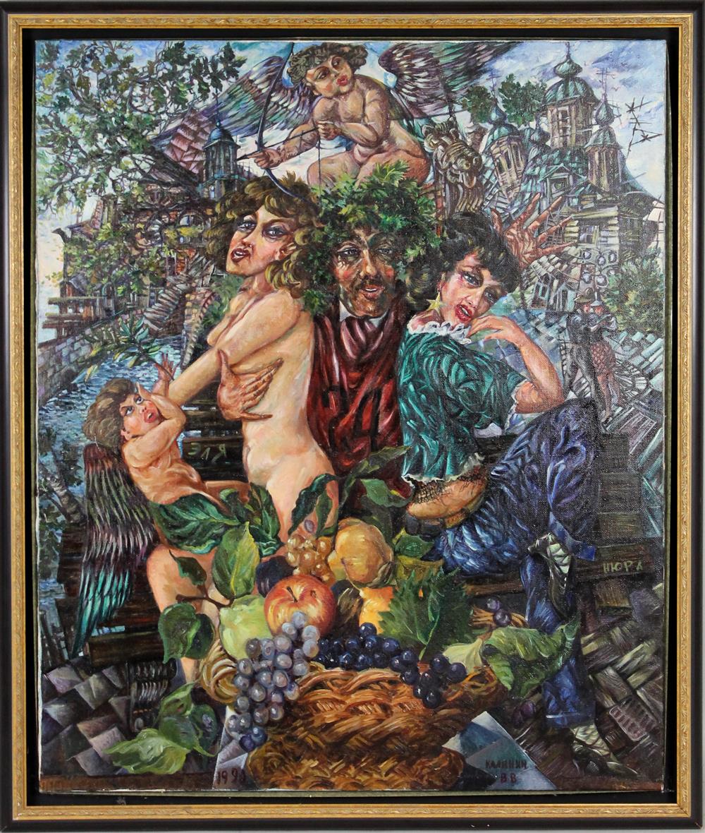 Appraisal: VIATCHESLAV KALININE RUSSIAN - BACCHANAL Oil on canvas x in