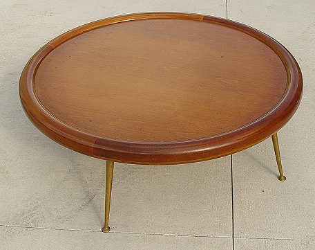 Appraisal: T H ROBSJOHN-GIBBINGS WIDDICOMB ROUND COFFEE TABLE '' x ''