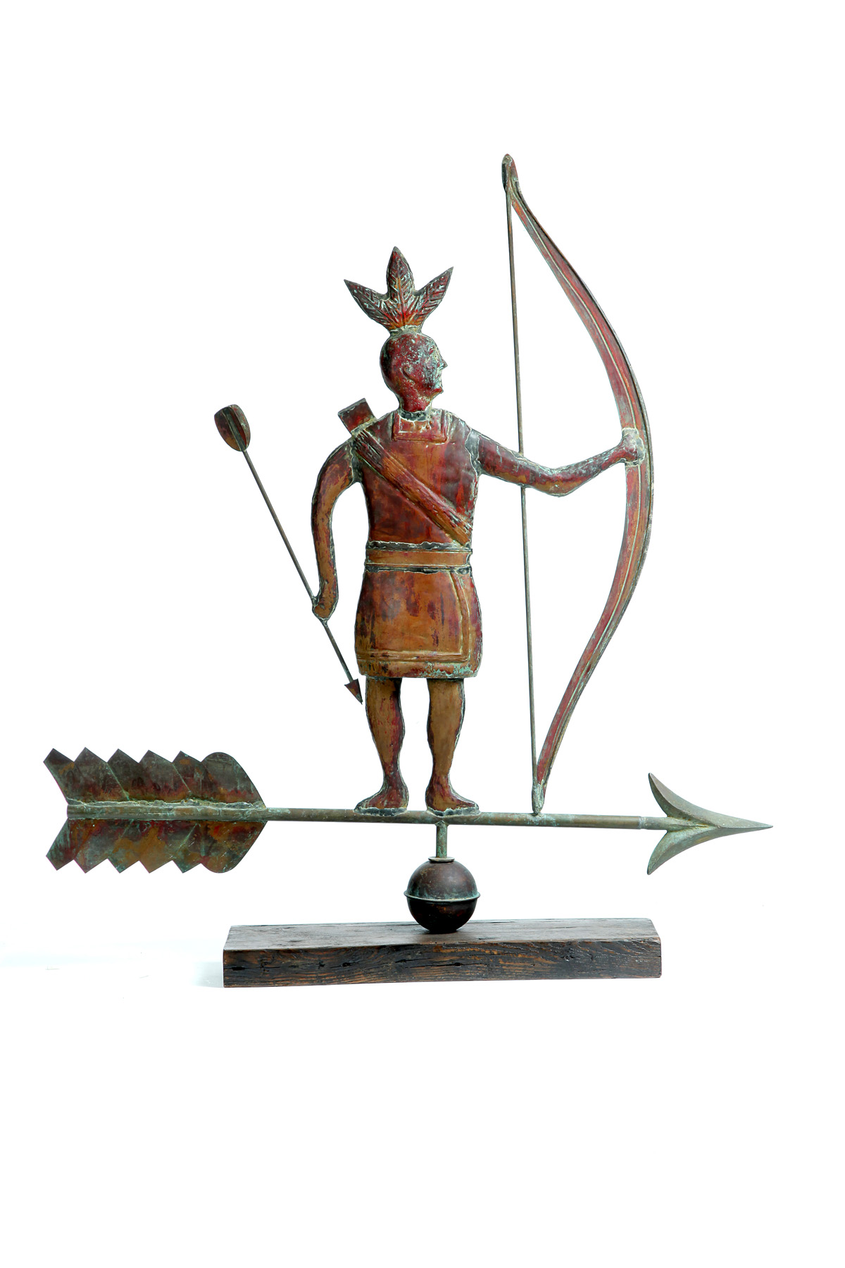 Appraisal: AMERICAN WEATHERVANE OF CHIEF MASSASOIT Second half- th century copper