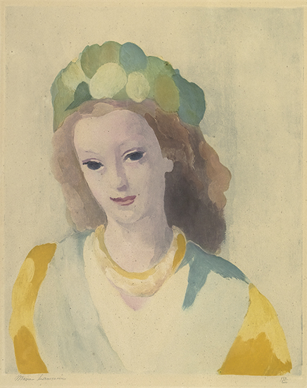 Appraisal: MARIE LAURENCIN after Buste de Femme au Chapeau Garni de