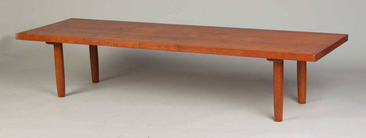 Appraisal: Tage Frid Walnut Bench Original Donovan Frid receipt Rochester NY