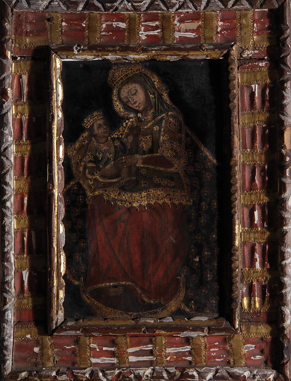 Appraisal: Spanish Colonial probably Cuzco th th century LA VIRGEN DE